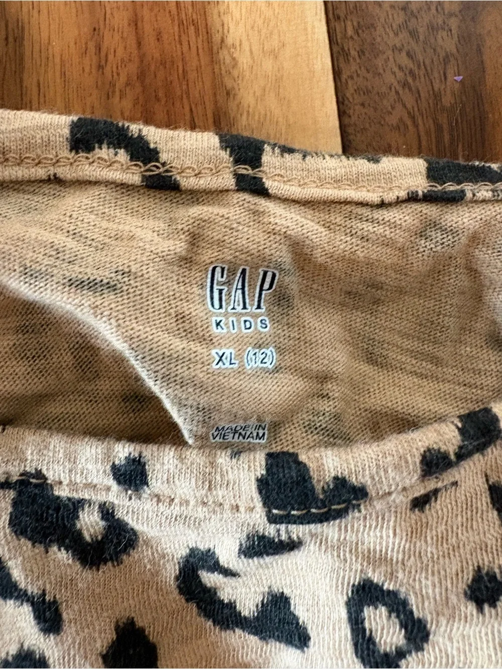 GAP Kids Leopard Print Top - Beige & Black
